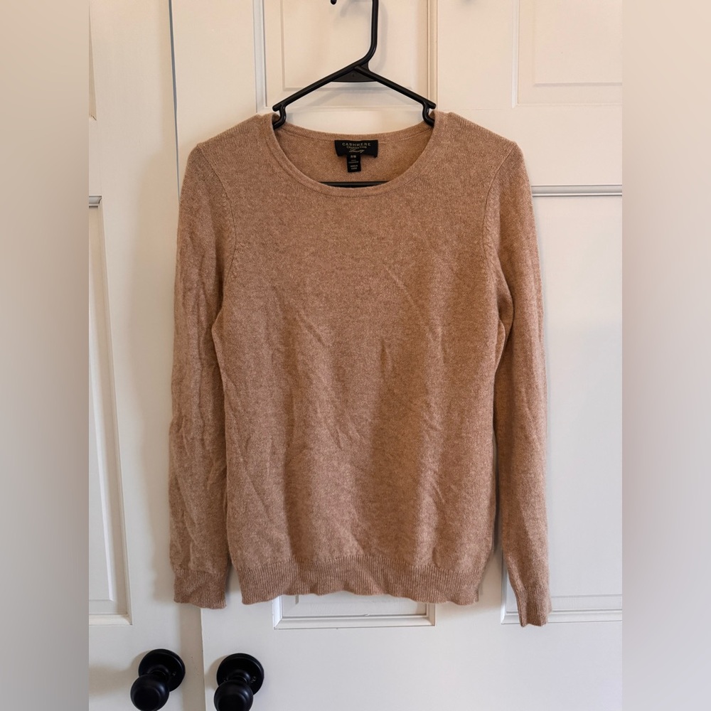 Charter Club Women's Tan Crewneck Sweater